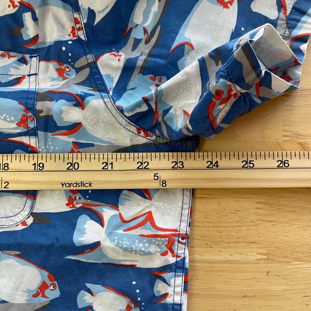 Royal Robbins Mens L Throwback Fish Fishing Short Sleeve Button Down Shirt 71543 - Picture 6 of 8